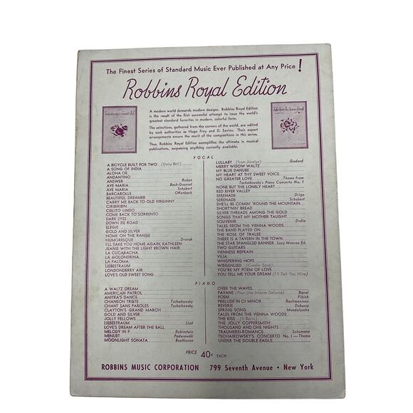 La Golondrina he Swallow Sheet Music 1923 Narciso Serradell Walter Hirsch - Picture 5 of 5